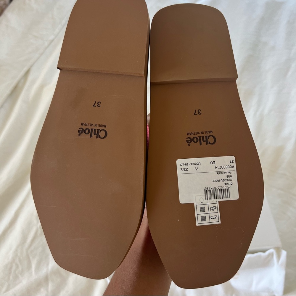 Chloe Pink Woody Sandals - Picture 7 of 7